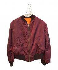 ALPHA (アルファ) MA-1ジャケット　MIL-J-82790J ボルドー サイズ:Ｌ