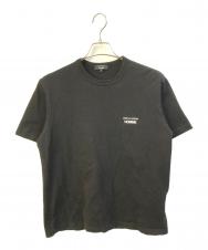 COMME des GARCONS HOMME (コムデギャルソン オム) ロゴプリントTシャツ　HO-T101 ブラック サイズ:Ｌ