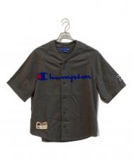 Champion (チャンピオン) ZARA (ザラ) ベースボールシャツ グレー サイズ:S