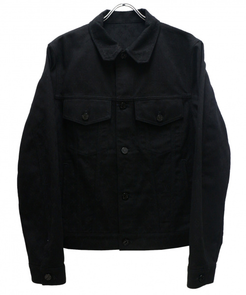 LOUIS VUITTON（ルイ ヴィトン）LOUIS VUITTON (ルイヴィトン) モノグラムデニムジャケット ブラック サイズ:50の古着・服飾アイテム