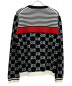 GUCCI (グッチ) GG & ストライプニットセーター ブラック サイズ:L：49800円