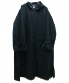 EASY TO WEAR（イージートゥウェアー）の古着「キャンバスフーデッドコート」｜ブラック