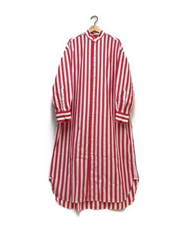 中古 古着通販 Ten Ron Herman テン ロンハーマン ストライプシャツワンピース レッド サイズ 表記なし ブランド 古着通販 トレファク公式 Trefac Fashion