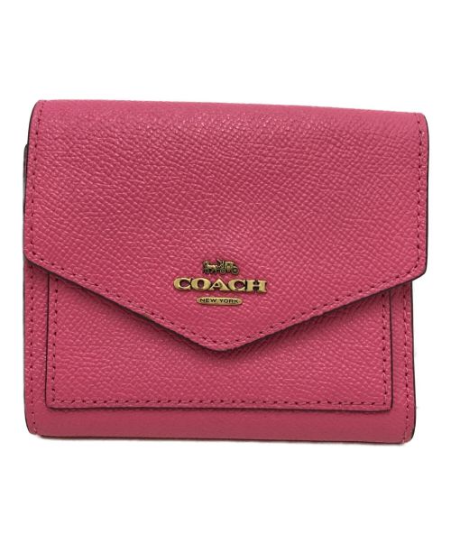 COACH（コーチ）COACH (コーチ) 3つ折り財布 ピンクの古着・服飾アイテム