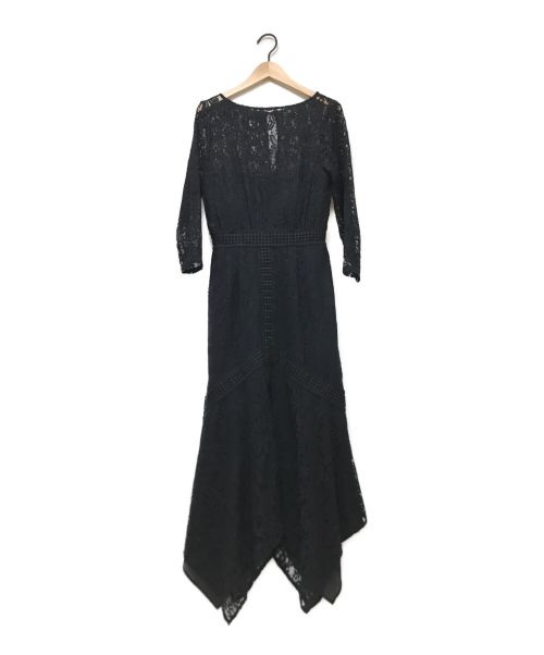 LAGUNA MOON（ラグナムーン）LAGUNA MOON (ラグナムーン) LADYハンカチーフヘムレースドレス ブラック サイズ:Sの古着・服飾アイテム