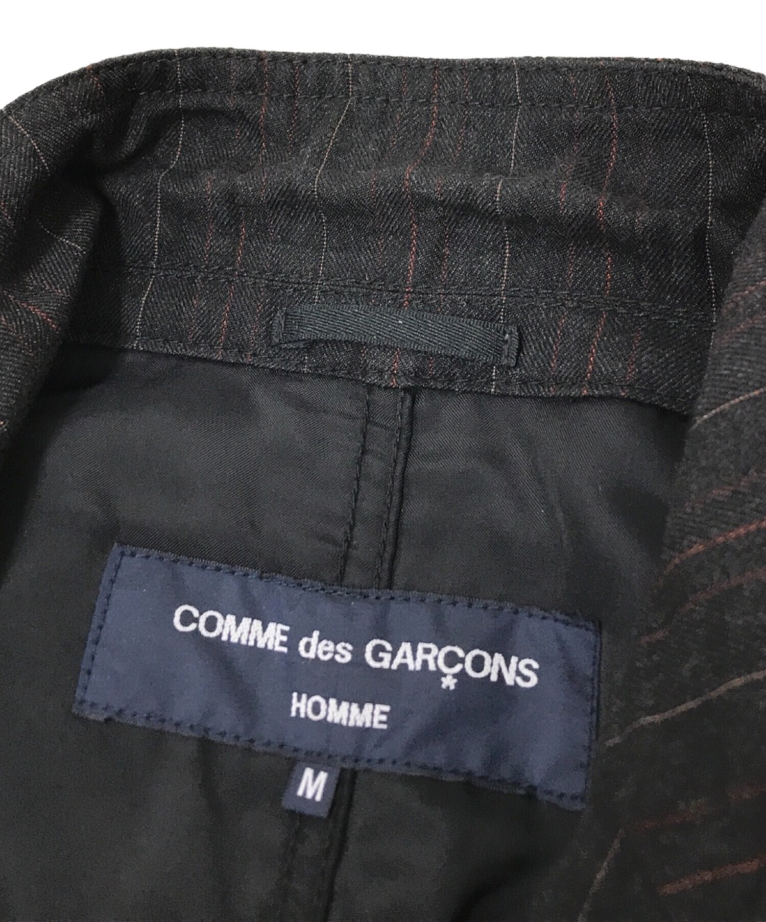 COMME des GARCONS HOMME (コムデギャルソン オム) ストライプジャケット ブラック サイズ:M