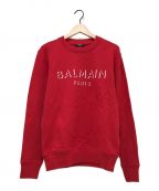 BALMAIN（バルマン）の古着「3D EFFECT Sweatshirt」｜レッド
