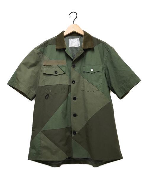 sacai（サカイ）sacai (サカイ) Hank Willis Thomas Solid Mix Shirt オリーブ サイズ:2の古着・服飾アイテム