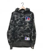 A BATHING APE（）の古着「COLOR CAMO COLLEGE PULLOVER HOODIE」｜グレー