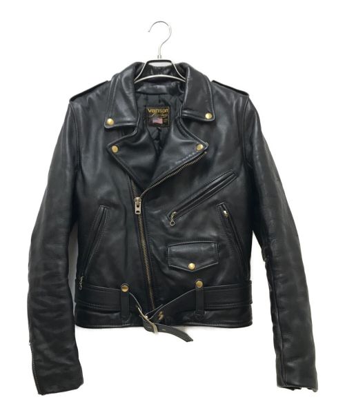 VANSON（バンソン）VANSON (バンソン) ライダースジャケット ブラック サイズ:36の古着・服飾アイテム