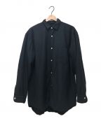 COMOLI（）の古着「ナイロンシルク中綿 シャツジャケット」｜ネイビー