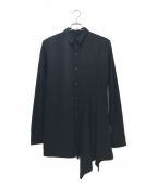 yohji yamamoto+noir（ヨウジヤマモトプリュスノアール）の古着「ウールシャツ」｜ブラック
