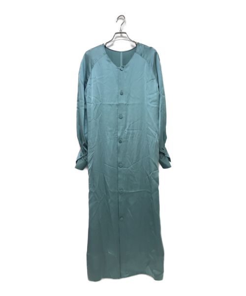 BALLSEY（ボールジィ）BALLSEY (ボールジィー) シルクサテン ボリュームスリーブワンピース グリーン サイズ:36の古着・服飾アイテム