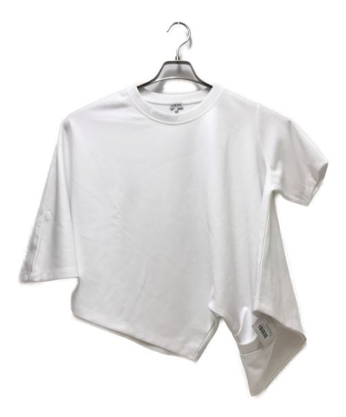 LOEWE（ロエベ）LOEWE (ロエベ) ロエベ クロップド ドレープ トップス ホワイト サイズ:S 未使用品の古着・服飾アイテム