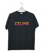 CELINEセリーヌ）の古着「グラデーションロゴプリントTシャツ」｜ブラック