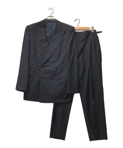 TOM FORD（トムフォード）TOM FORD (トムフォード) シルク混ダブルスーツ ネイビー サイズ:50Rの古着・服飾アイテム