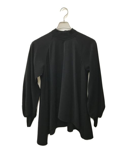 ENFOLD（エンフォルド）ENFOLD (エンフォルド) PEダブルクロス2ハイネックブラウス ブラック サイズ:38の古着・服飾アイテム