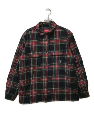 Supreme Quilted Flannel Shirt 白