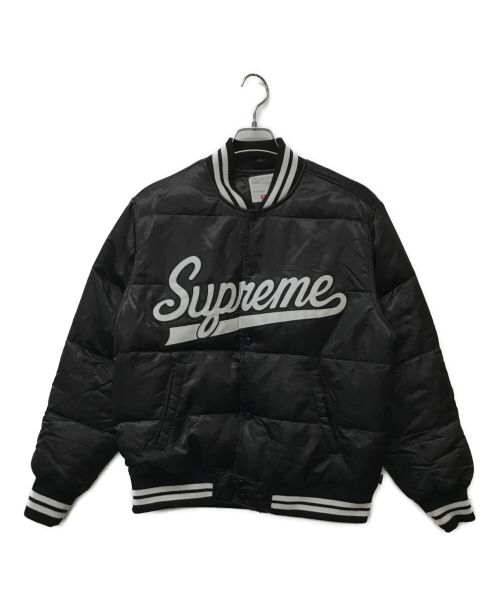 SUPREME（シュプリーム）Supreme (シュプリーム) Script Varsity Puffy Jacket ブラック サイズ:Sの古着・服飾アイテム