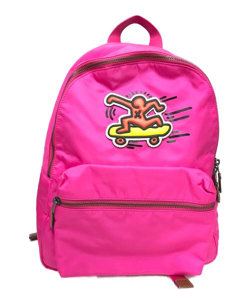 COACH（コーチ）COACH (コーチ) Keith Haring (キースヘリング) バックパック ピンクの古着・服飾アイテム