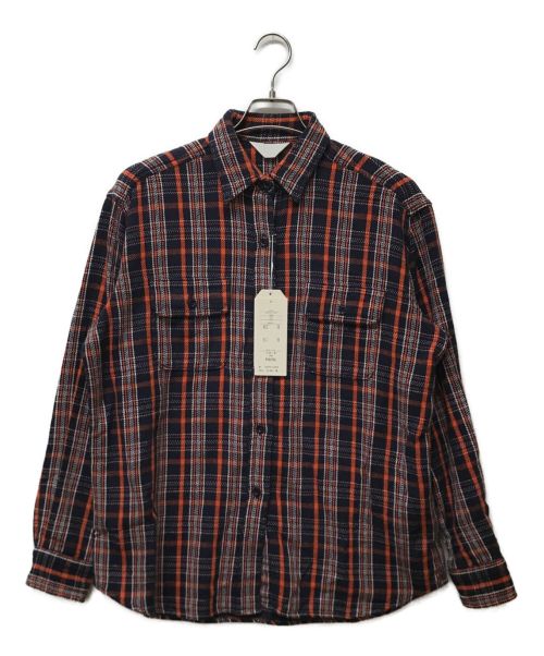UNUSED（アンユーズド）UNUSED (アンユーズド) US1916チェックシャツ ネイビー サイズ:S 未使用品の古着・服飾アイテム