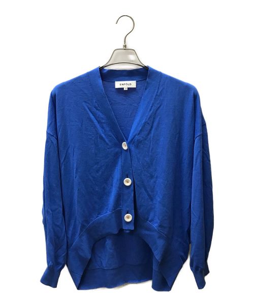 ENFOLD（エンフォルド）ENFOLD (エンフォルド) HEXAGON CARDIGAN ブルー サイズ:38の古着・服飾アイテム