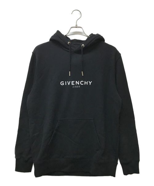 GIVENCHY（ジバンシィ）GIVENCHY (ジバンシィ) リバースブランドロゴ フーディー ブラック サイズ:Sの古着・服飾アイテム