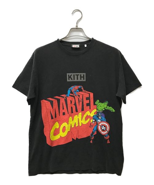 MARVEL（マーベル）MARVEL (マーベル) KITH (キス) スパイダーマン アベンジャーズヴィンテージTシャツ ブラック サイズ:Mの古着・服飾アイテム