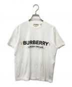 BURBERRYバーバリー）の古着「ダブルロゴプリントTシャツ」｜ホワイト