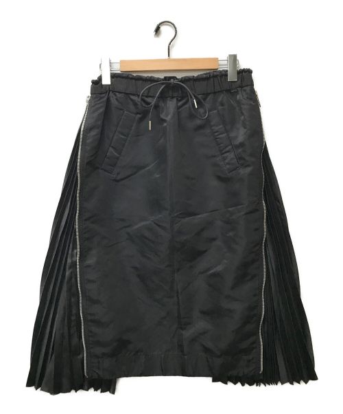 sacai（サカイ）sacai (サカイ) サイドプリーツMA-1スカート ブラック サイズ:2の古着・服飾アイテム