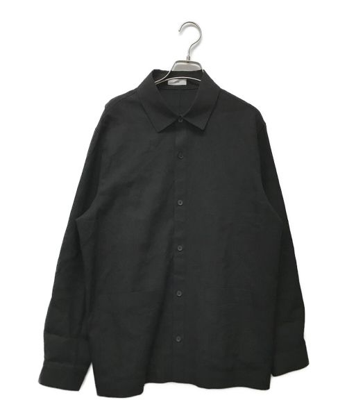 ATON（エイトン）ATON (エイトン) KYOTO TSURIZOME LINEN SHIRT JACKET ブラック サイズ:2の古着・服飾アイテム