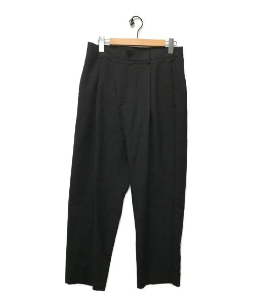 ATON（エイトン）ATON (エイトン) KYOTO TSURIZOME LINEN WIDE TAPERED PANTS ブラック サイズ:4の古着・服飾アイテム