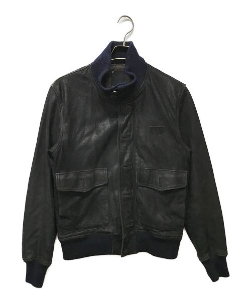 NEIGHBORHOOD（ネイバーフッド）NEIGHBORHOOD (ネイバーフッド) ヘシアン レザージャケット ブラック サイズ:Mの古着・服飾アイテム