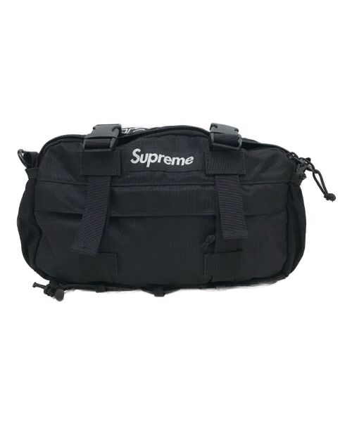 SUPREME（シュプリーム）Supreme (シュプリーム) ロゴウエストバッグ ブラックの古着・服飾アイテム