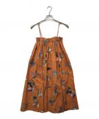 CABANキャバン）の古着「NEW BOTANICAL コットン ロングスカート」｜オレンジ