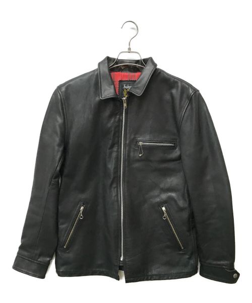 Schott（ショット）Schott (ショット) カウレザーシングルライダースジャケット ブラック サイズ:Lの古着・服飾アイテム