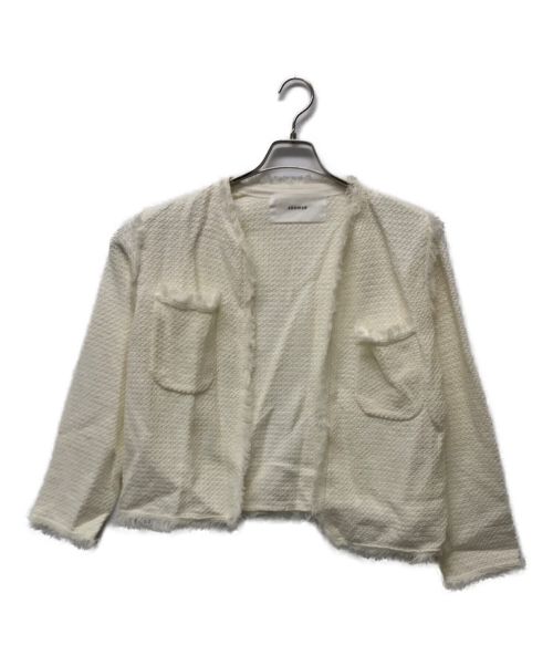 ADAWAS（アダワス）ADAWAS (アダワス) サマーツイードジャケット ホワイト サイズ:Freeの古着・服飾アイテム