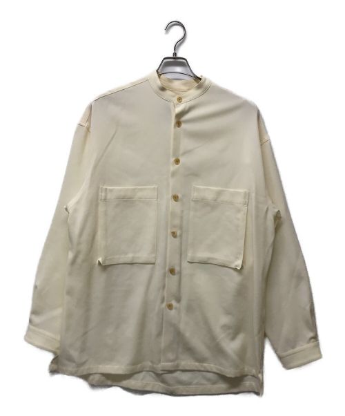 CABAN（キャバン）CABaN (キャバン) ウールギャバジン ビッグシャツ ホワイト サイズ:Lの古着・服飾アイテム