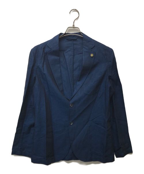 giannetto（ジャンネット）giannetto (ジャンネット) テーラードジャケット ブルー サイズ:48の古着・服飾アイテム