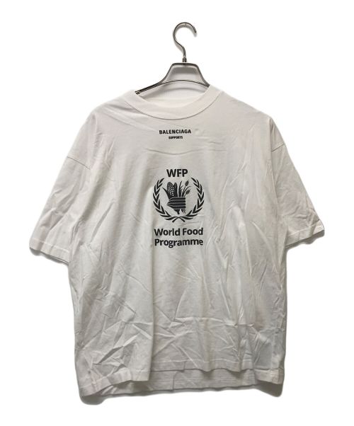 BALENCIAGA（バレンシアガ）BALENCIAGA (バレンシアガ) WFP プリント ロゴ オーバーサイズ Tシャツ ホワイト サイズ:Lの古着・服飾アイテム