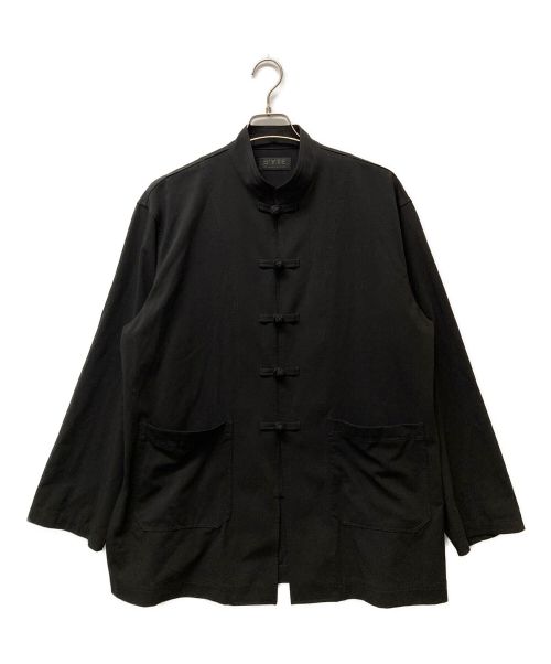 s'yte（サイト）s'yte (サイト) レーヨンギャバジンストレッチチャイナジャケット ブラック サイズ:3の古着・服飾アイテム
