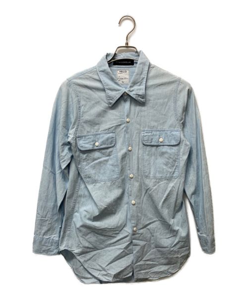 MADISON BLUE（マディソンブルー）MADISON BLUE (マディソンブルー) シャンブレーワークシャツ スカイブルー サイズ:Mの古着・服飾アイテム