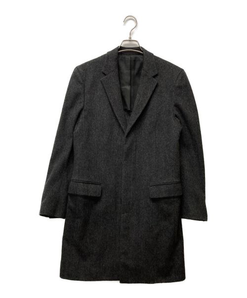 PRADA（プラダ）PRADA (プラダ) ウールヘリンボーンチェスターコート グレー サイズ:48Rの古着・服飾アイテム