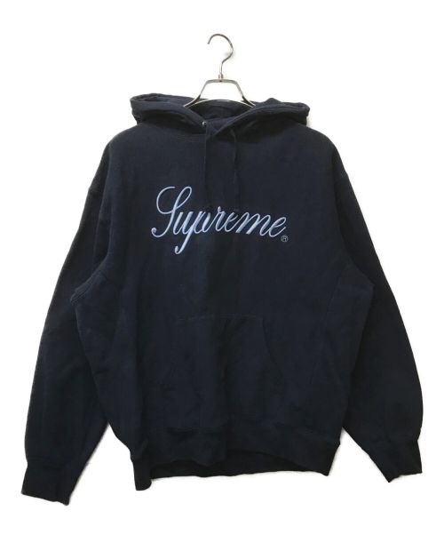SUPREME（シュプリーム）Supreme (シュプリーム) レイズド スクリプト フーディー スウェットシャツ ネイビー サイズ:Lの古着・服飾アイテム