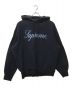 Supreme（シュプリーム）の古着「レイズド スクリプト フーディー スウェットシャツ」｜ネイビー