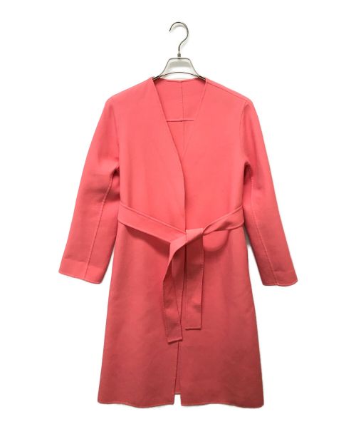 ANAYI（アナイ）ANAYI (アナイ) ノーカラーコート ピンク サイズ:36の古着・服飾アイテム