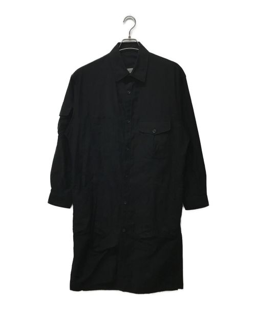 Yohji Yamamoto pour homme（ヨウジヤマモト プールオム）Yohji Yamamoto pour homme (ヨウジヤマモト プールオム) コットンツイルビッグポケットシャツ ブラック サイズ:1の古着・服飾アイテム