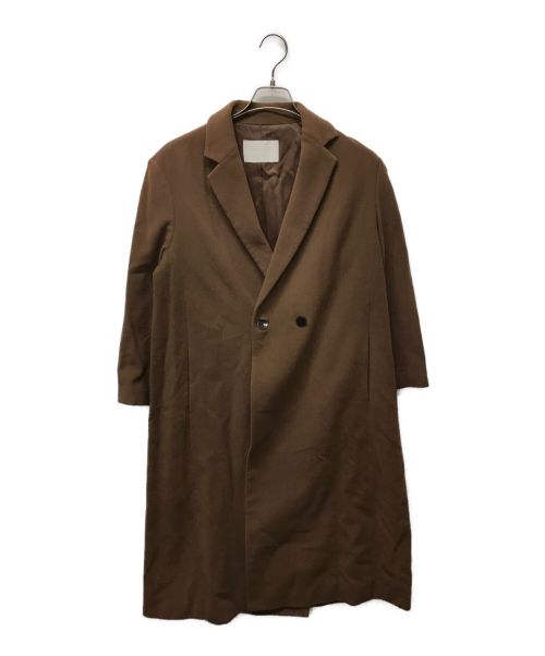BALLSEY（ボールジィ）BALLSEY (ボールジィ) ウールカシミヤリバー チェスターコート ブラウン サイズ:Mの古着・服飾アイテム