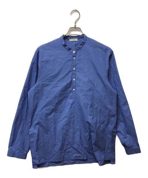 ATON（エイトン）ATON (エイトン) プルオーバーバンドカラーシャツ ブルー サイズ:04の古着・服飾アイテム