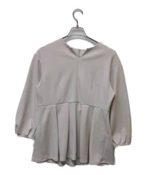 UNTITLED（アンタイトル）UNTITLED (アンタイトル) ブークレージャージ ペプラムプルオーバー ホワイト サイズ:M 未使用品の古着・服飾アイテム